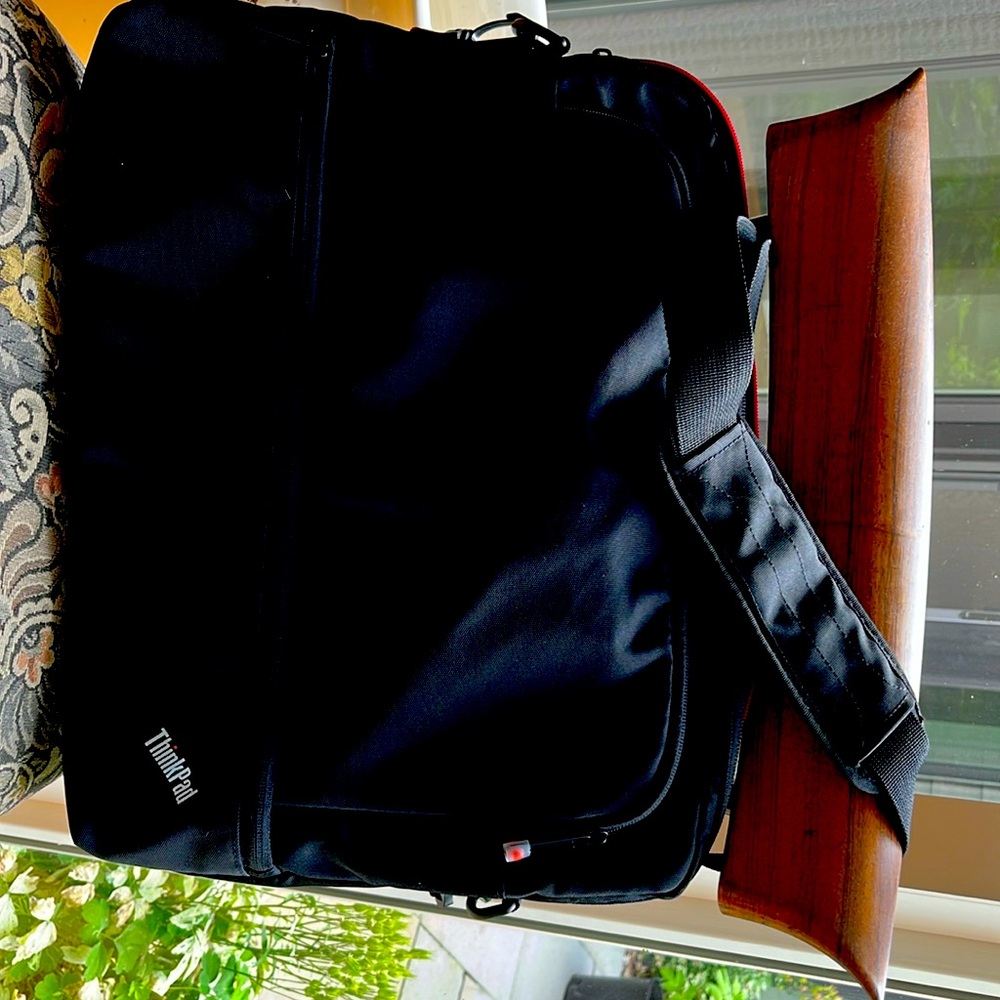 New Black nylon ThinkPad laptop case with adjustable shoulder strap